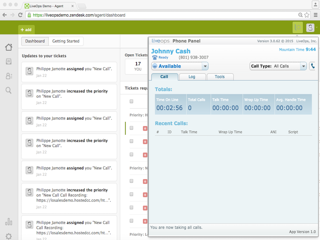 LiveOps App Integration with Zendesk Support